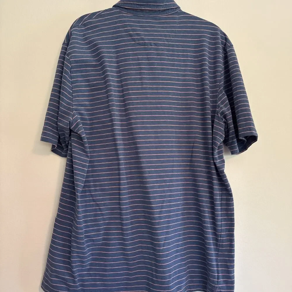 Johnnie O Hangin Out Golf Polo Neese Striped Polo Size L Cotton Stretch Polo Men